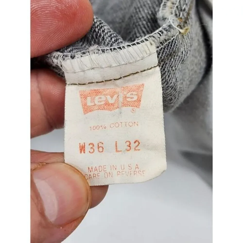 Vintage Levi's 506-4858 Black Denim Jean's Men's Size 36 x 32 Made in USA 80s 90